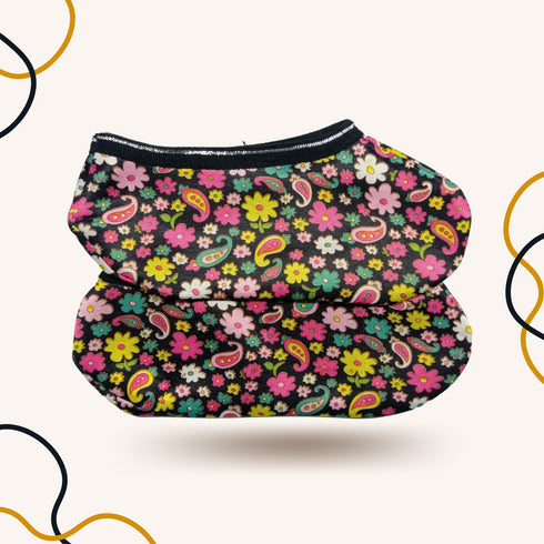 Womens Pink Floral No Show Socks - SOXO #1 Imported Socks Brand in Pakistan